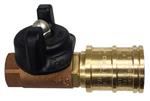 Broilmaster Grill Parts: 1/2" Natural Gas Quick Connect Fitting With Integral On/Off Ball Valve
