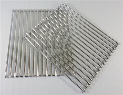 grill parts: 15" X 25-1/2" Two Piece Stainless Steel Cooking Grate Set, Broil King Signet And Crown