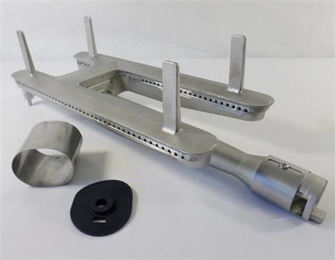 Parts for Gas Grill Burners Grills: 17-1/2" X 6" Cast Stainless "E" Burner, FireMagic Echelon, Aurora, Magnum