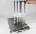 grill parts: 19-1/4" X 31-1/8" Three Piece Stainless Steel Cooking Grate Set (image #4)