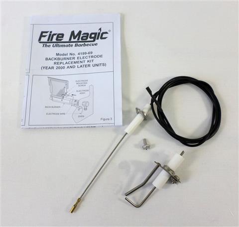Parts for Fire Magic Grills: Backburner Electrode Kit, Firemagic (2000 and Newer)