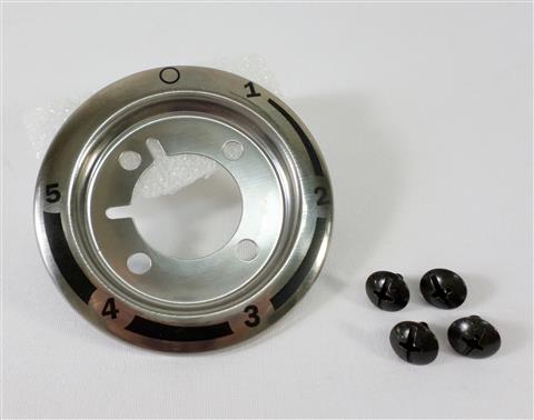 grill parts: 3-1/16" Control Knob Bezel With Graphics, Charbroil "Electric" Patio Bistro
