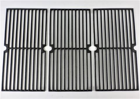 Parts for Lowes Grills: 17-5/8" X 26-5/8" Three Piece "Gloss Finish" Cast Iron Cooking Grate Set 