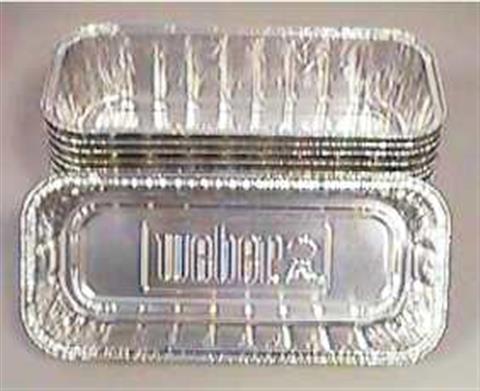 grill parts: Grease Catch Pan Liners - 10 Pack - (11in. x 5in.)