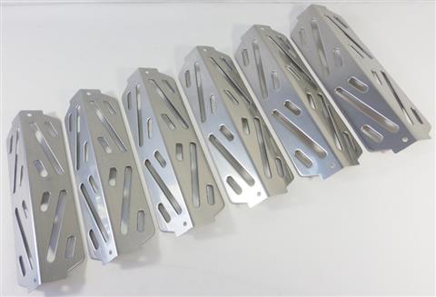 Parts for Genesis II Grills: Set Of "6" Stainless Steel Heat Deflectors, Genesis "II" 610 (2017 And Newer)