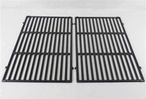 grill parts: 18-7/8" X 26-7/8" Two Piece Porcelain Enameled Cast Iron Cooking Grate Set, Genesis "II" 310 (2017 And Newer)