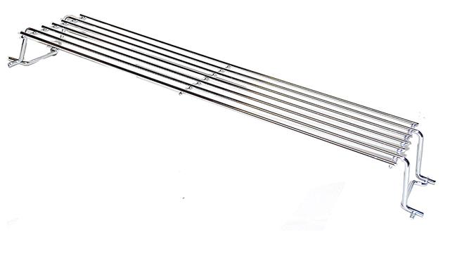 grill parts: Standing, Raised Warming Rack - Chrome Plated - 18.5in. x 4-3/4in. - (Weber Spirit II 210 Series)