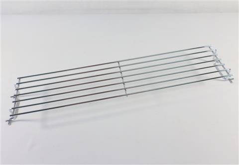 grill parts: Standing, Raised Warming Rack - Chrome Plated - 22in. x 4-3/4in. - (Weber Spirit II 310 Series)