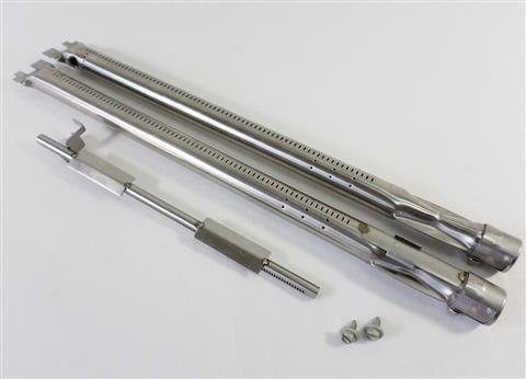 grill parts: Natural Gas Tube Burner and Flame Crossover Set - 3pc. - (Weber Spirit II 210)