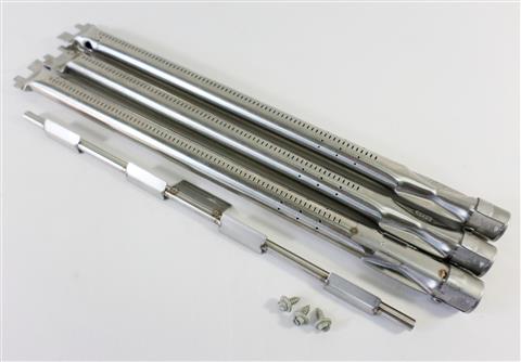 grill parts: Natural Gas Tube Burner and Flame Crossover Set - 4pc. - (Weber Spirit II 310)