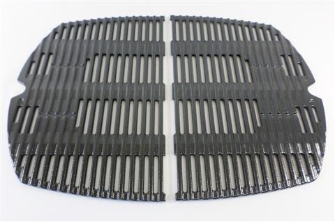 grill parts: 17-3/4" X 25"  "Porcelain Enameled" Cast Iron Cooking Grates, "Gloss Finish" Weber Q300/320 And Q3200