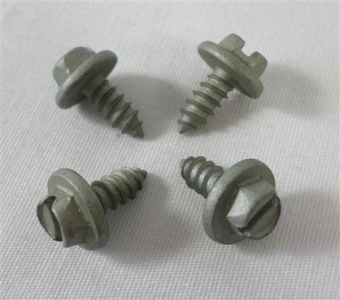 grill parts: Stainless Steel Screws - 4pc. - Burner &amp; Grease Tray Rails - (1/2in. x 5/16in.)