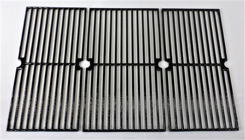 grill parts: 17-9/16" X 28-1/4" Three Piece "Gloss Finish" Cast Iron Cooking Grate Set