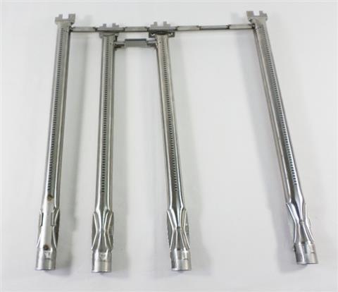 grill parts: Propane or Natural Gas Tube Burner and Flame Crossover Set - 6pc. - Stainless Steel