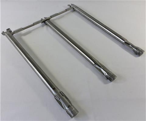 grill parts: Natural Gas Tube Burner and Flame Crossover Set - 4pc. - Stainless Steel