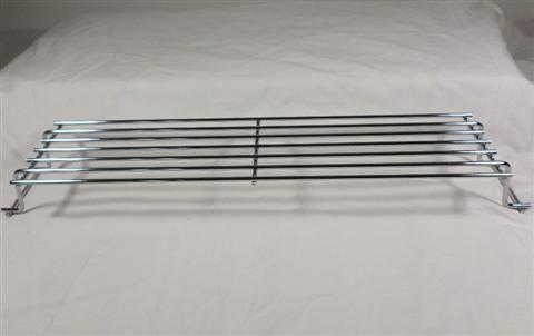 grill parts: Standing, Raised Warming Rack - Chrome Plated - (18-1/2in. x 4-3/4in. x 2-1/2in.)
