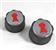  2013 Spirit 200 grill parts: Control Knobs - Main Burner - 2pc. Set - (For Weber Spirit 200) (image #1)