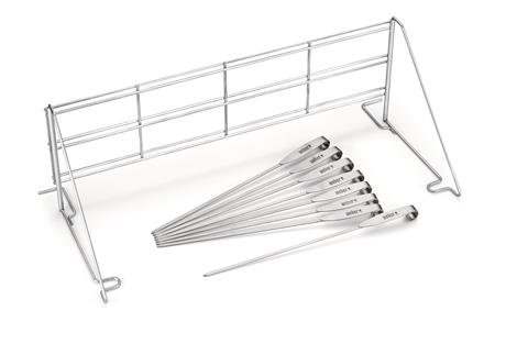 grill parts: Stainless Steel Rack And Skewer Set, Weber "Elevations Tiered Cooking System"  NO LONGER AVAILABLE