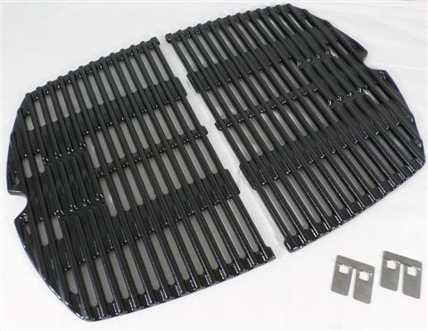 grill parts: Q200/2000 Series Two Piece Cast Iron Cooking Grate