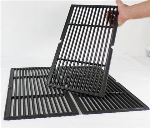 grill parts: 19-1/2" X 31-7/8" Three Piece Matte Finish Cast Iron Cooking Grate Set NO LONGER AVAILABLE