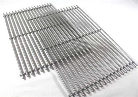 grill parts: 19-1/2" X 25-3/4" Two Piece Stainless Steel Rod Cooking Grate Set, Genesis 300 Series 2007-2016 (Replaces Part 7528)