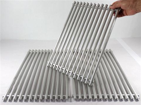 grill parts: 17-3/8" X 35-1/4" Three Piece Stainless Steel "Channel Formed" Cooking Grate Set