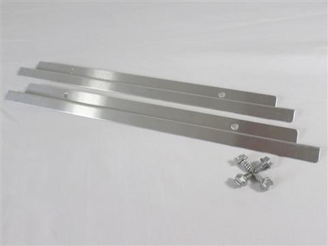 grill parts: Catch Pan Support Rails - 2pc. Set with 4 Screws - (12-3/4in.)