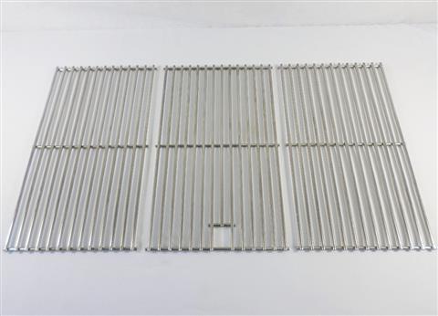 grill parts: 17-1/4" X 29-3/4" Three Piece Stainless Steel Rod Cooking Grate Set