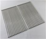 grill parts: Solid Stainless Steel Rod Cooking Grates - 2pc. - (20-3/8in. x 17-1/2in.) (image #1)