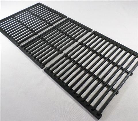 grill parts: 15" X 31-7/8" Three Piece Cast Iron Cooking Grate Set
