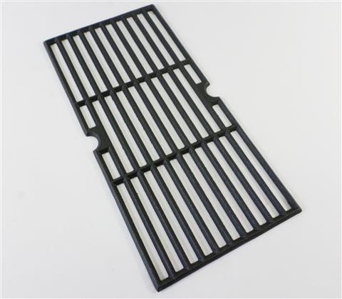grill parts: 16-7/8" X 8-1/4" Porcelain Coated Cast Iron Cooking Grate, "Matte Finish"