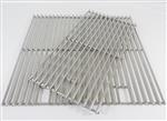 Perfect Flame Grill Parts: 19-1/4" X 31-1/8" Three Piece Stainless Steel Rod Cooking Grate Set