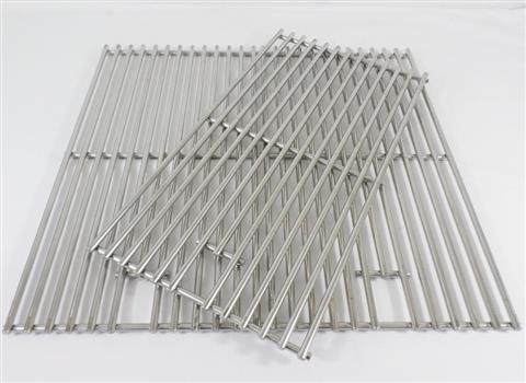 grill parts: 19-1/4" X 31-1/8" Three Piece Stainless Steel Rod Cooking Grate Set