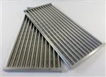 grill parts: 18-3/8" X 17-1/2" Two Piece Infrared Slotted Stamped Stainless Cooking Grate Set (image #2)