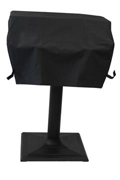 grill parts: 29"L X 17"W X 17"H Mid Length Polyester Lined Vinyl Cover For Smaller Post Mount Grills 