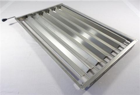 grill parts: 15-1/2" X 25-1/2" Stainless Steel Smoker Shutter For Broilmaster P3, D3 and T3 Grills
