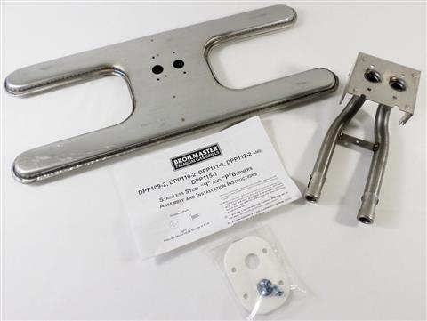 Parts for Gas Grill Burners Grills: 19-1/2" X 8-1/8" Stainless Steel "H" Burner Kit, "H3X And H4X" (Model Years 2012 And Newer)