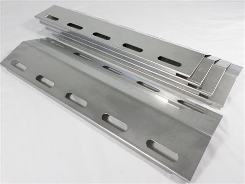 grill parts: 17" X 5" Heat Plates (Set Of 5), Ducane Stainless And Meridian Series 5-Burner Models