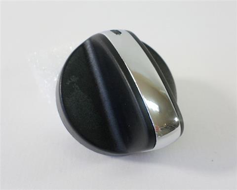 grill parts: 2-1/8" Chrome Capped Control Knob With Sloped Grip