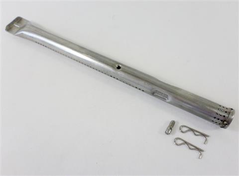 grill parts: 14-3/8" Long X 1" Diameter Tube Burner With Slotted Mounting Hole And Crossover Stud At Mid-Tube