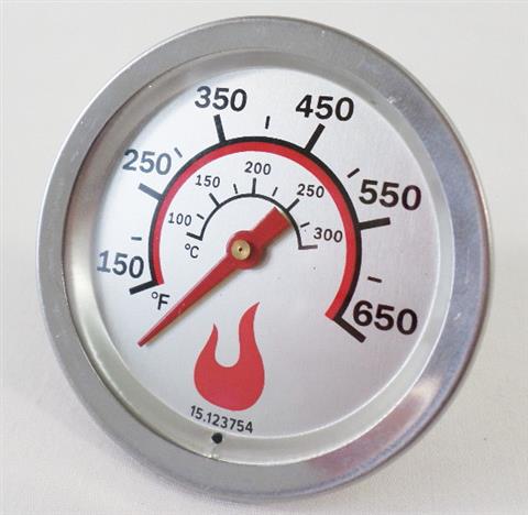 grill parts: Round Temperature Gauge, Charbroil (2015 and Newer)