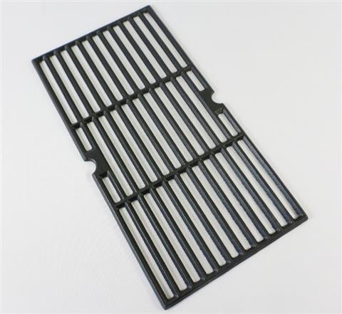 grill parts: 16-7/8" X 8-3/4" Cast Iron Cooking Grate, Advantage Series "4" Burner (Model Years 2015-Newer)