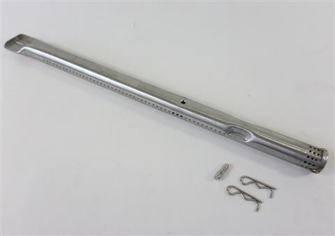 grill parts: 15-7/8" Long X 1" Diameter Tube Burner With Slotted Mounting Hole And Crossover Stud At Mid-Tube