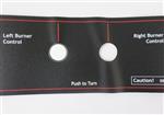 grill parts: JNR "New Style" Control Panel Label (image #2)