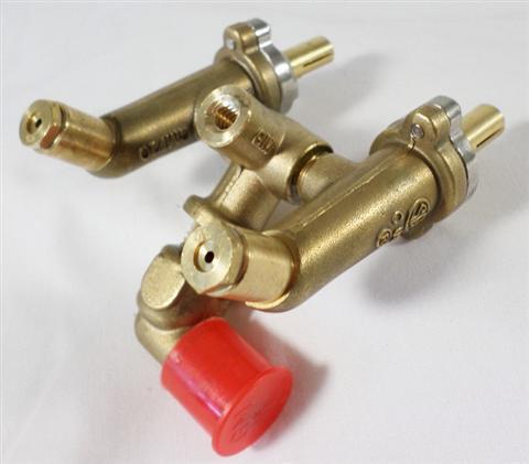 Parts for Phoenix Grills: Natural Gas (NG) Twin Body Valve With #53 Orifices, Phoenix (SDB, SDSS And PFMG Series)