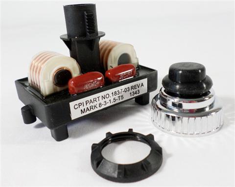 grill parts: 3 Output "AAA" Electronic Ignition Module With Push Button Battery Cap