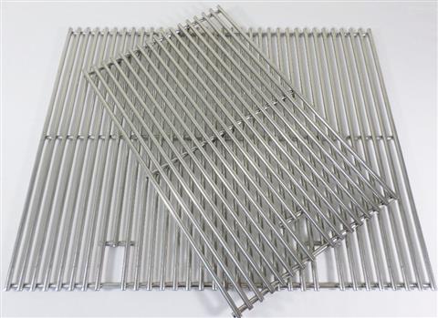 grill parts: 19-1/4" X 36" Three Piece Stainless Steel Rod Cooking Grate Set