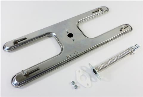 grill parts: 8" X 19-1/2" Single Port "H" Burner With 8" to 11" Adjustable Venturi