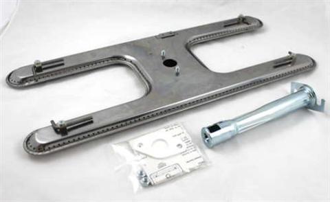 grill parts: 8" X 19-1/2" Single Port Stainless Steel "H" Burner With "Adjustable" Length Venturi