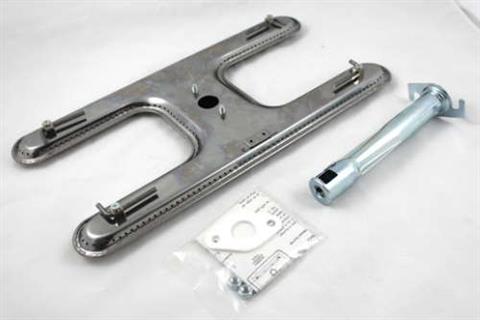 grill parts: 8-1/8" X 16" Single Port Stainless Steel "H" Burner With "Adjustable"(5-1/2"-7-1/2") Length Venturi